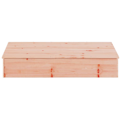 Sabbiera con Copertura 111x111x19,5 cm Legno Massello Douglas