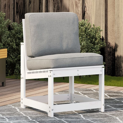 Sedia da Giardino Bianca 50,5x55x77 cm Legno Massello di Pino