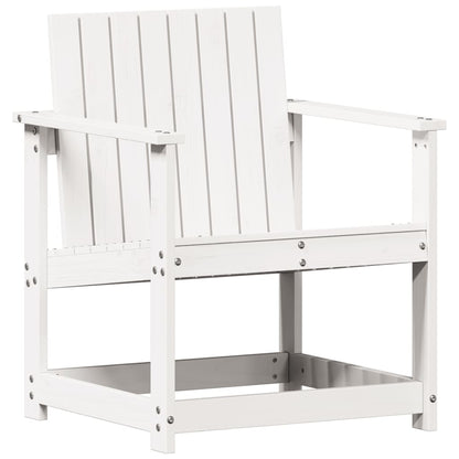 Sedia da Giardino Bianca 62x56x77 cm in Legno Massello di Pino