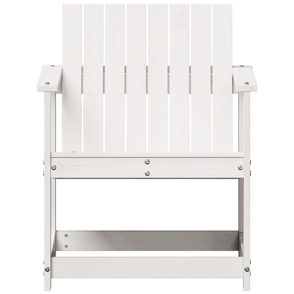 Sedia da Giardino Bianca 62x56x77 cm in Legno Massello di Pino