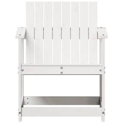 Sedia da Giardino Bianca 62x56x77 cm in Legno Massello di Pino