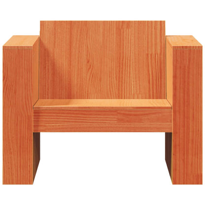 Divano da Giardino Marrone Cera 79x60x62 cm Legno Massello Pino