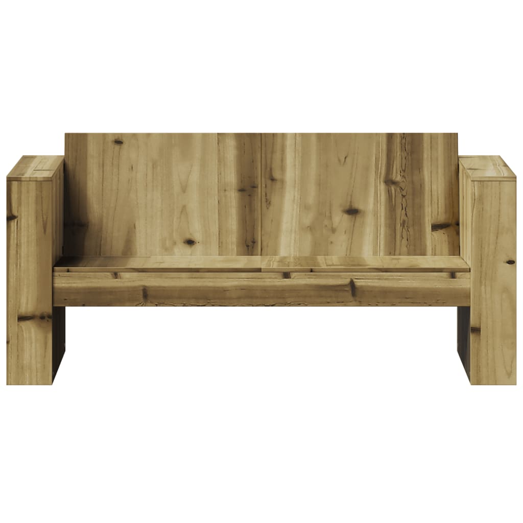 Divano da Giardino 2 Posti 134x60x62 cm Legno Impregnato Pino