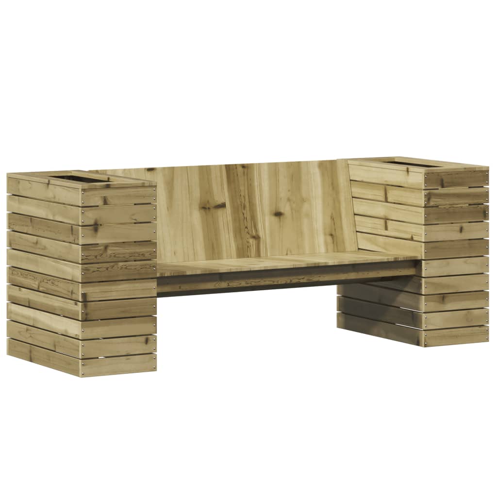 Panca con Fioriera 167,5x60x65 cm in Legno Impregnato di Pino