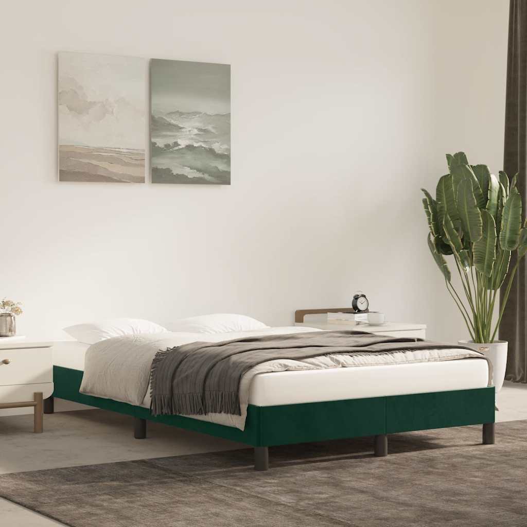 Giroletto senza Materasso Verde Scuro 120x190 cm Velluto