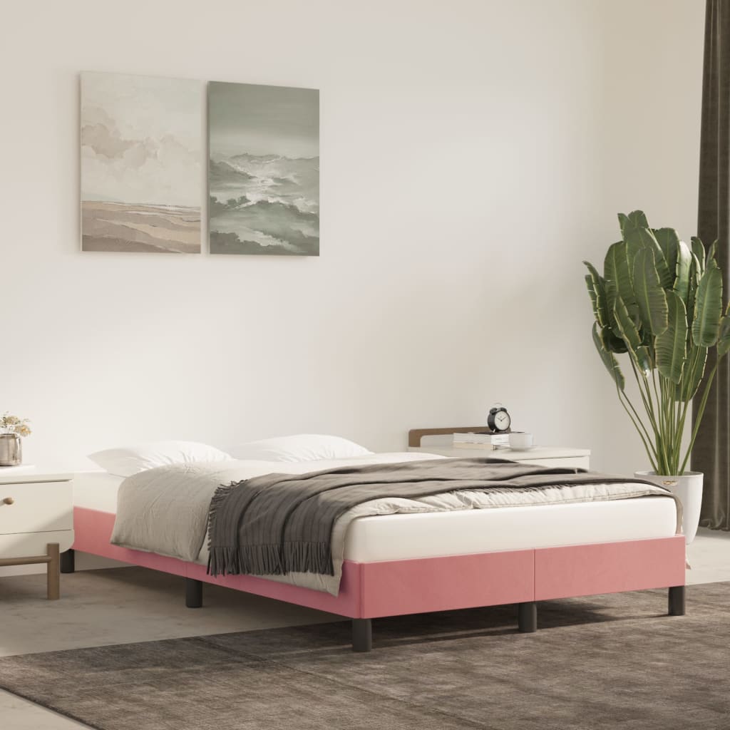 Giroletto senza Materasso Rosa 120x190 cm Velluto