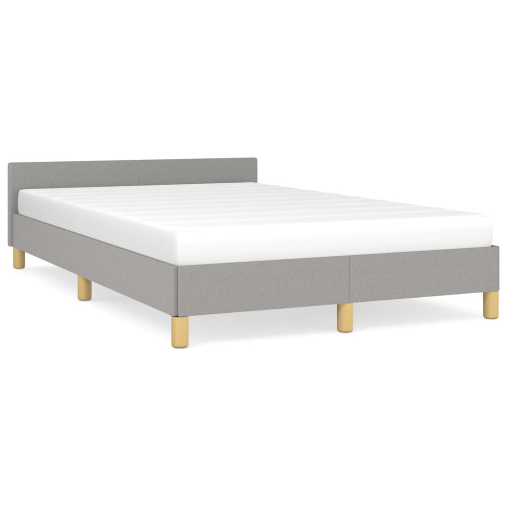 Giroletto senza Materasso Grigio Chiaro 120x190 cm in Tessuto