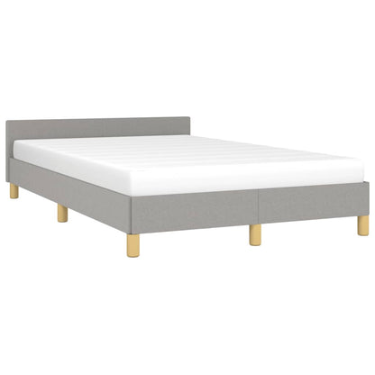 Giroletto senza Materasso Grigio Chiaro 120x190 cm in Tessuto