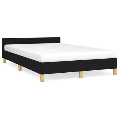 Giroletto senza Materasso Nero 120x190 cm in Tessuto