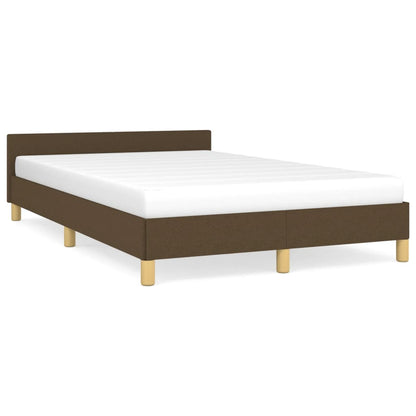 Giroletto senza Materasso Marrone Scuro 80x200 cm in Tessuto