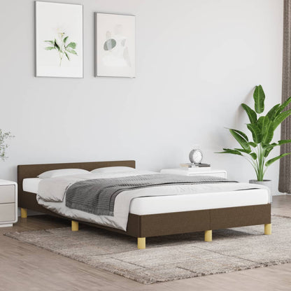 Giroletto senza Materasso Marrone Scuro 80x200 cm in Tessuto