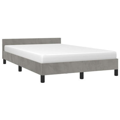 Giroletto senza Materasso Grigio Chiaro 120x190 cm Velluto