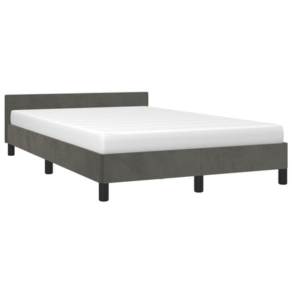 Giroletto senza Materasso Grigio Scuro 120x190 cm Velluto