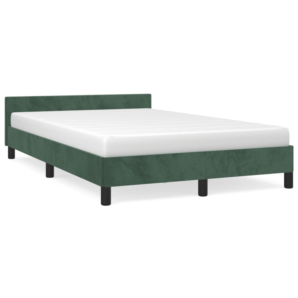 Giroletto senza Materasso Verde Scuro 120x190 cm Velluto
