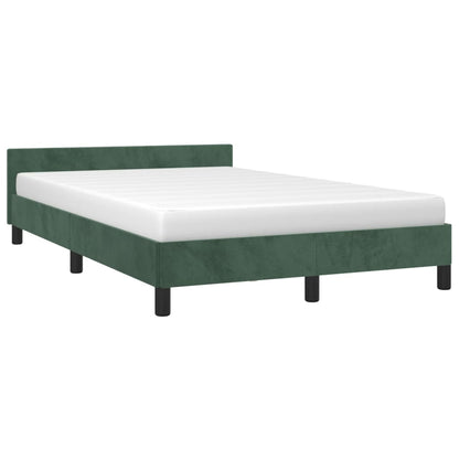Giroletto senza Materasso Verde Scuro 120x190 cm Velluto
