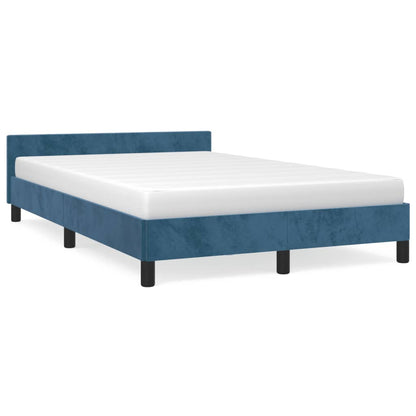 Giroletto senza Materasso Blu Scuro 120x190 cm Velluto