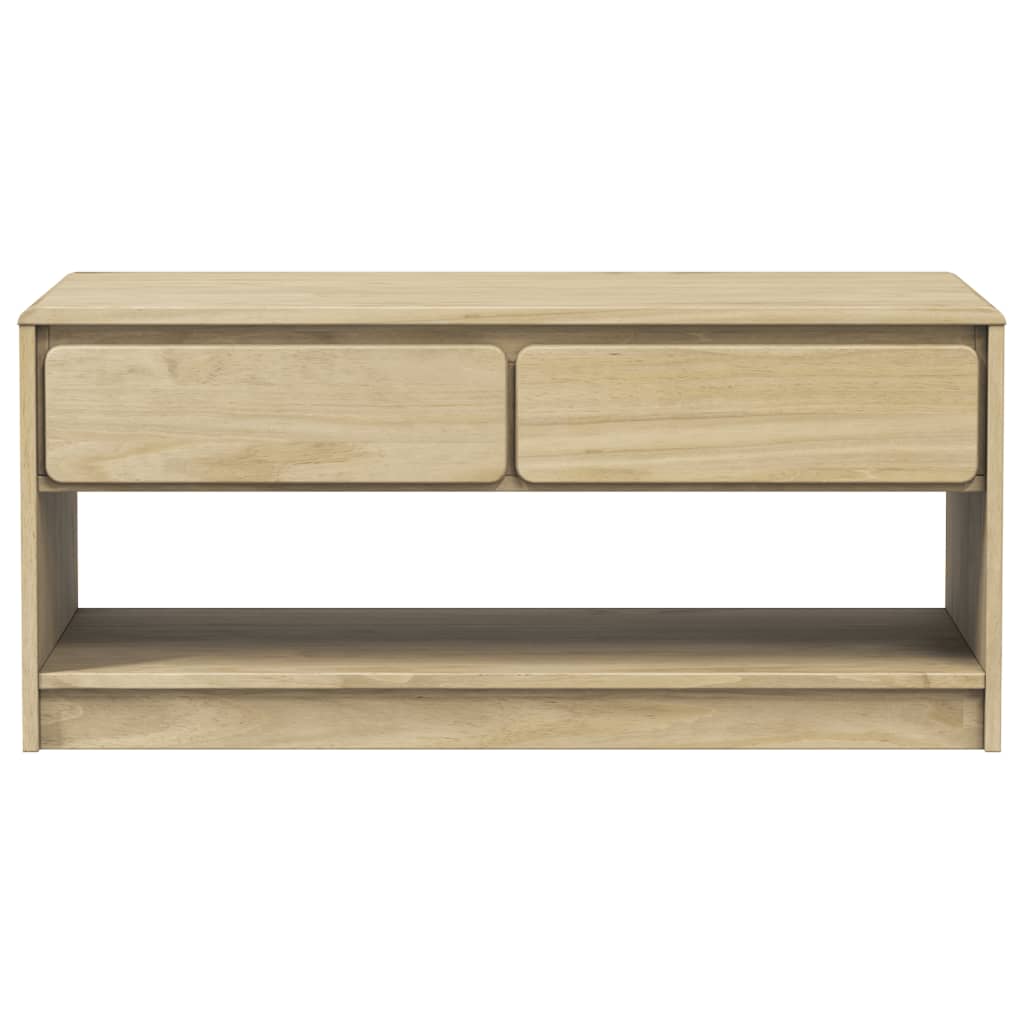 Tavolino Salotto SAUDA Rovere 99x55x45 cm Legno Massello Pino