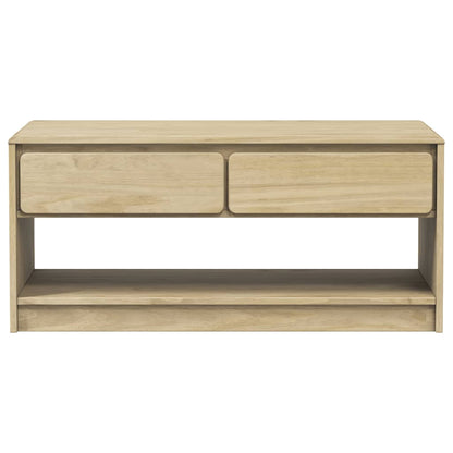 Tavolino Salotto SAUDA Rovere 99x55x45 cm Legno Massello Pino