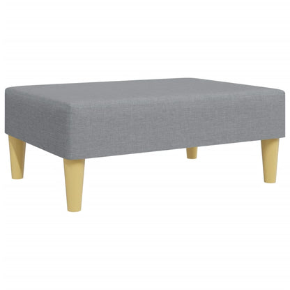 Poggiapiedi Grigio Chiaro 77x55x31 cm in Tessuto
