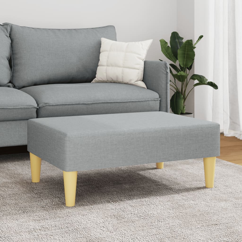 Poggiapiedi Grigio Chiaro 77x55x31 cm in Tessuto
