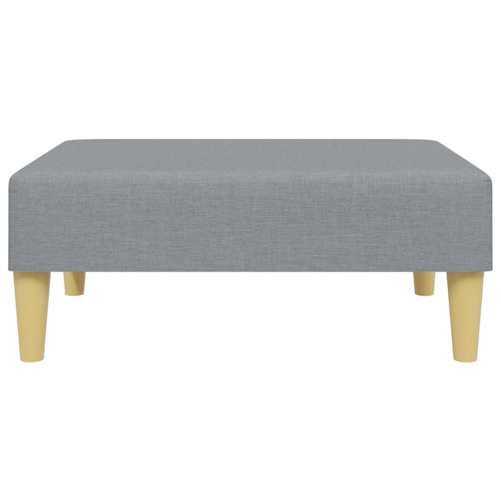 Poggiapiedi Grigio Chiaro 77x55x31 cm in Tessuto