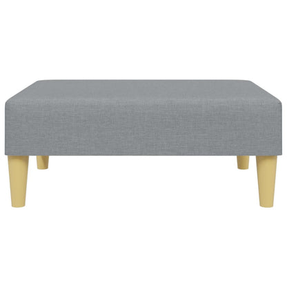 Poggiapiedi Grigio Chiaro 77x55x31 cm in Tessuto