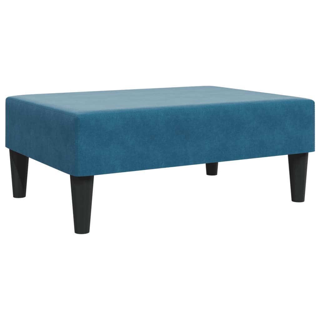 Poggiapiedi Blu 77x55x31 cm in Velluto