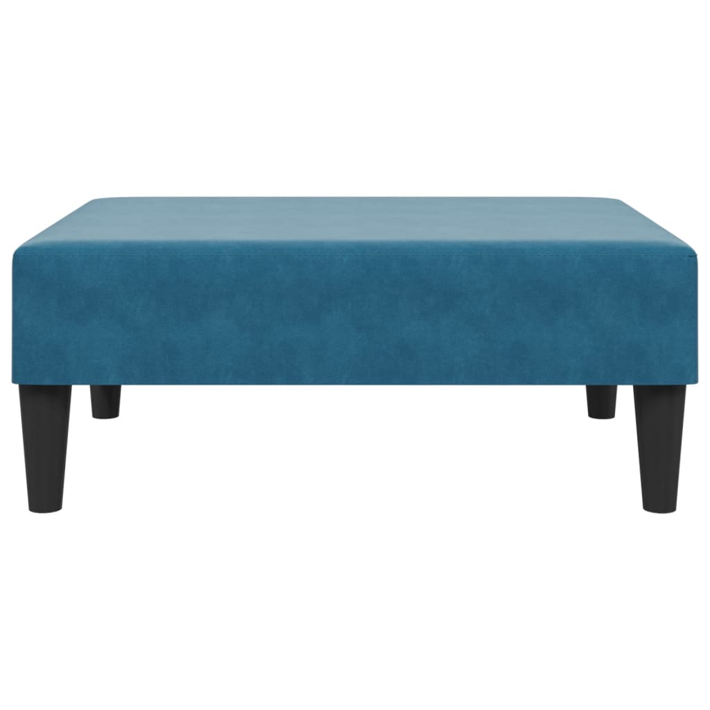 Poggiapiedi Blu 77x55x31 cm in Velluto
