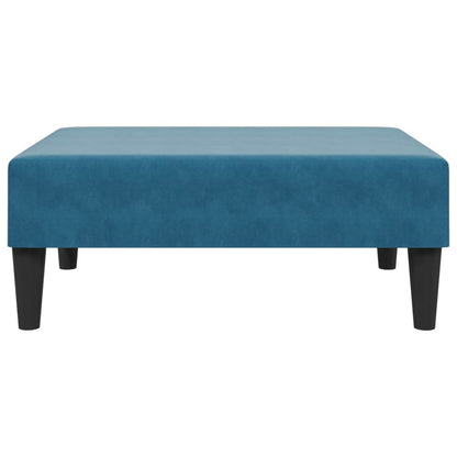 Poggiapiedi Blu 77x55x31 cm in Velluto