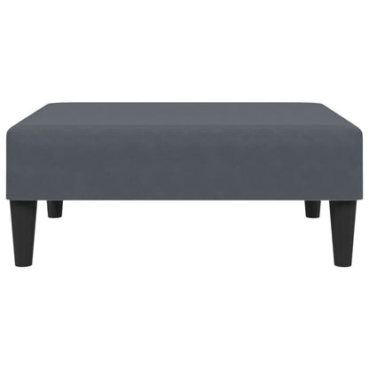Poggiapiedi Grigio Scuro 77x55x31 cm in Velluto