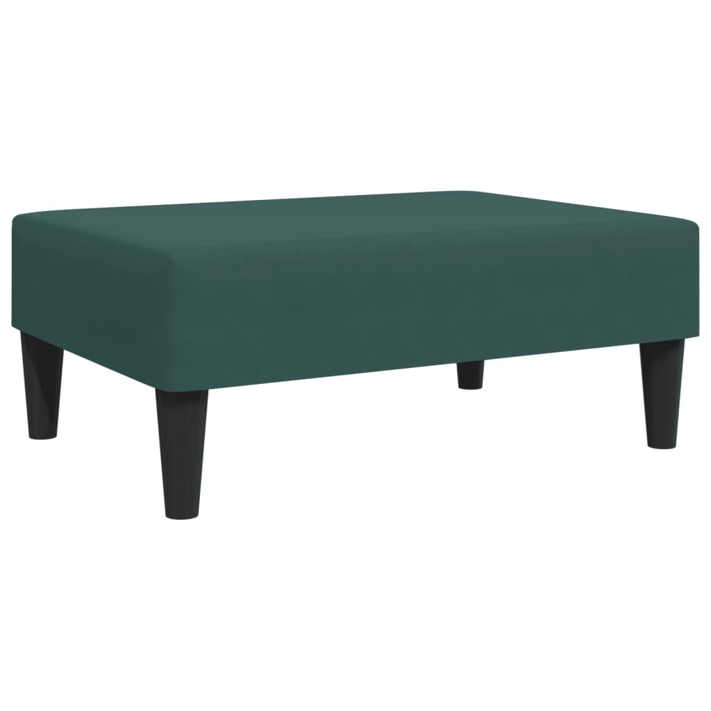 Poggiapiedi Verde Scuro 77x55x31 cm in Velluto