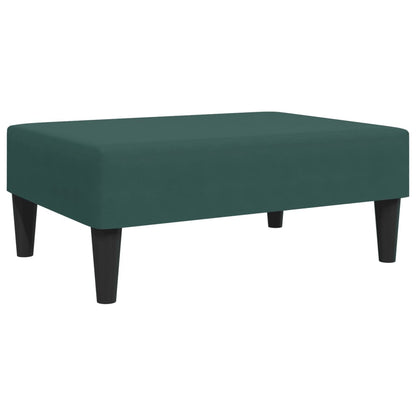 Poggiapiedi Verde Scuro 77x55x31 cm in Velluto