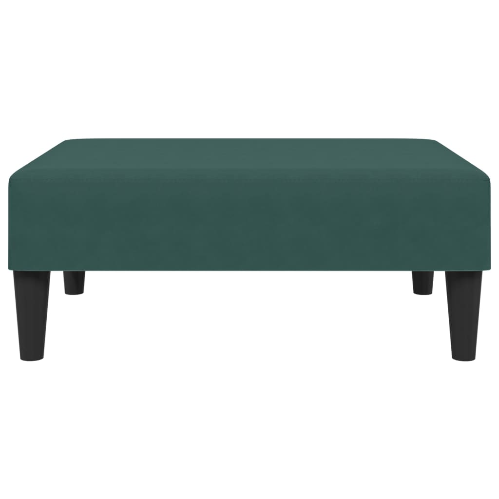 Poggiapiedi Verde Scuro 77x55x31 cm in Velluto