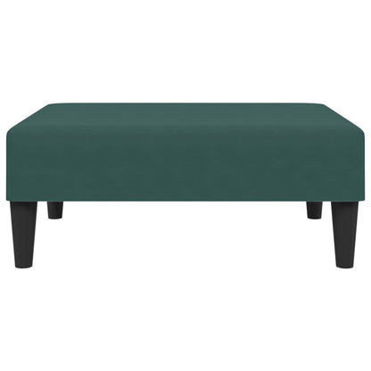 Poggiapiedi Verde Scuro 77x55x31 cm in Velluto
