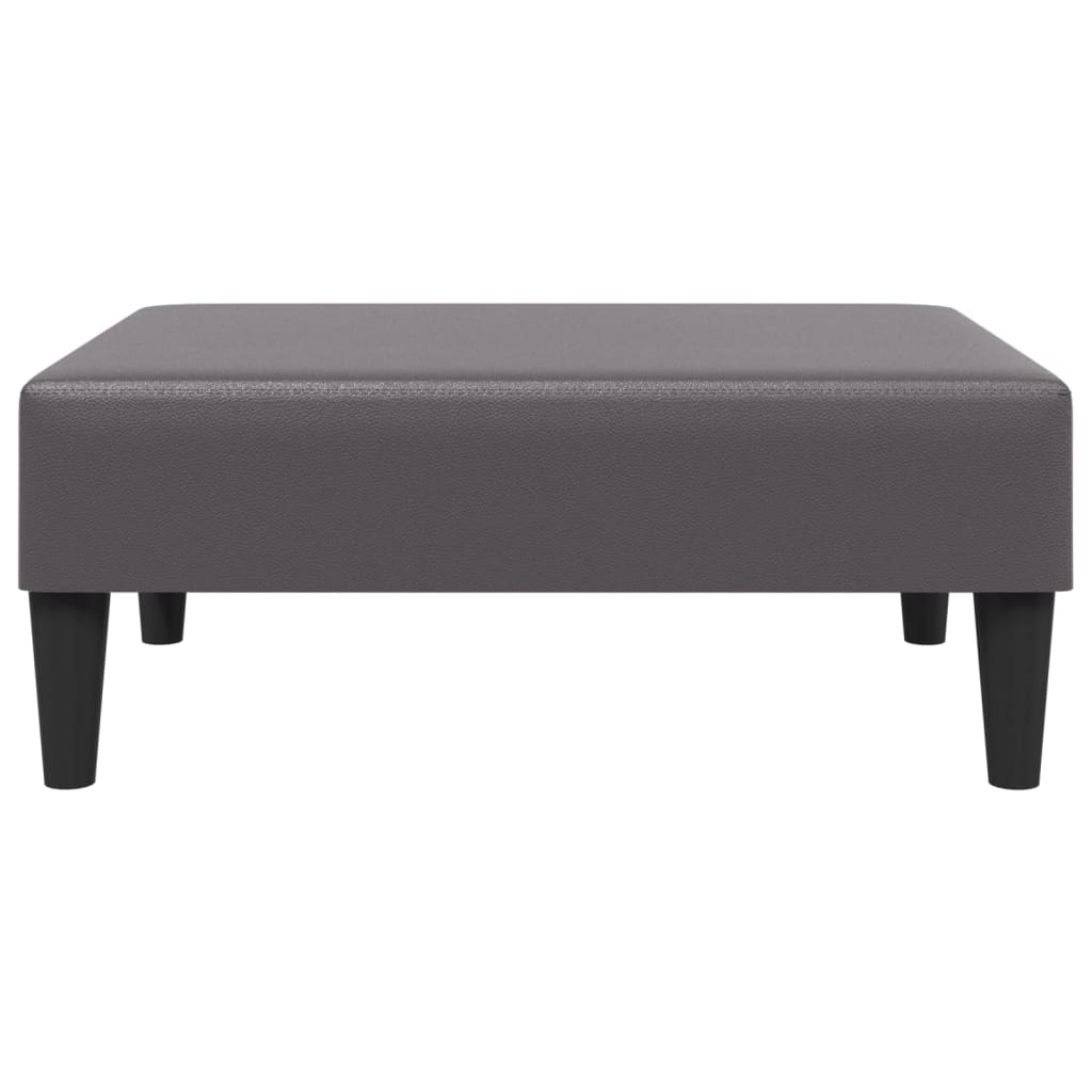 Poggiapiedi Grigio 77x55x31 cm in Similpelle