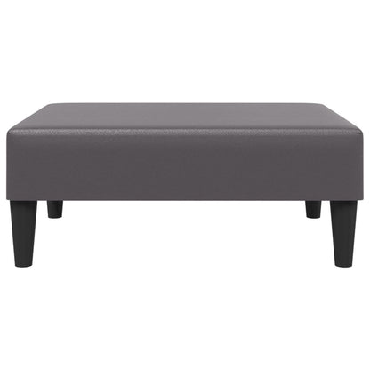 Poggiapiedi Grigio 77x55x31 cm in Similpelle