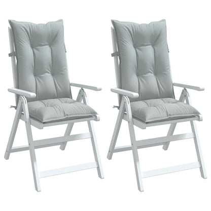 Cuscini Sedia Schiena Alta 2 Grigio MÃ©lange 120x50x7 Tessuto