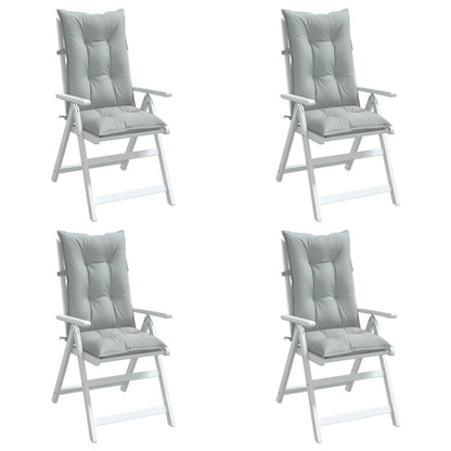 Cuscini Sedia Schiena Alta 4 Grigio MÃƒÂ©lange 120x50x7 Tessuto