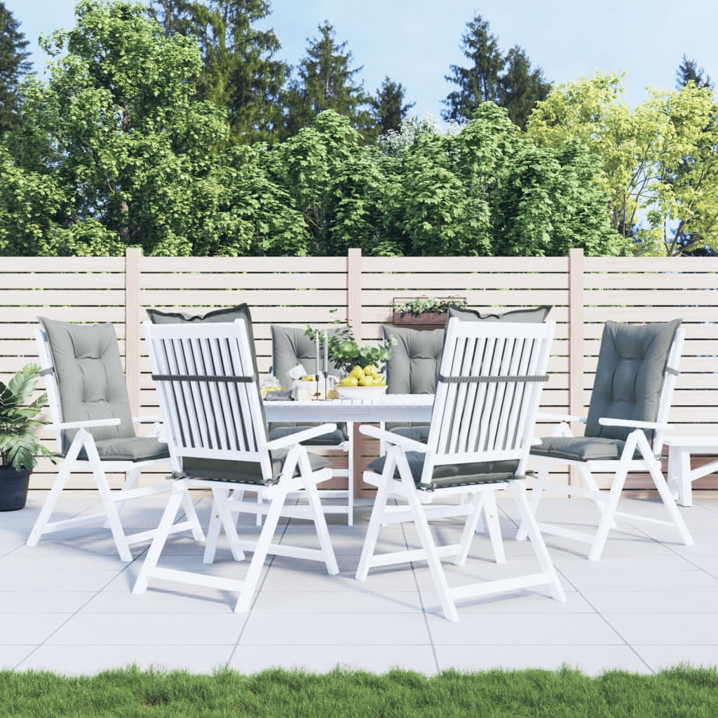 Cuscini Sedia Schiena Alta 6 Grigio MÃ©lange 120x50x7 Tessuto