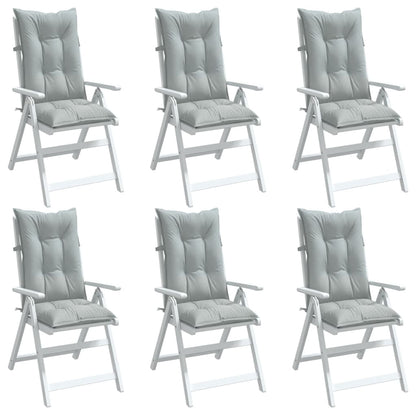 Cuscini Sedia Schiena Alta 6 Grigio MÃ©lange 120x50x7 Tessuto