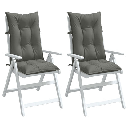 Cuscini Sedia Schiena Alta 2 Grigio MÃ©lange 120x50x7 Tessuto