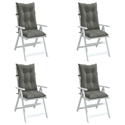 Cuscini Sedia Schiena Alta 4 Grigio MÃƒÂ©lange 120x50x7 Tessuto