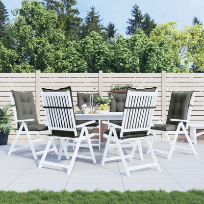 Cuscini Sedia Schiena Alta 6 Grigio MÃ©lange 120x50x7 Tessuto