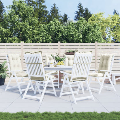 Cuscini Sedia Schiena Alta 6 Crema MÃ©lange 120x50x7 Tessuto