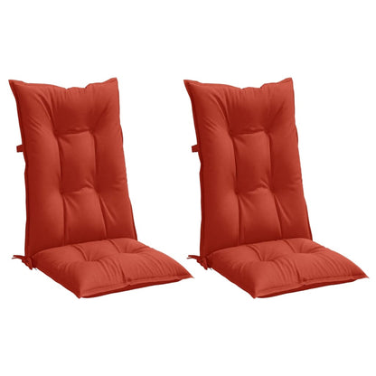 Cuscini Sedia Schiena Alta 2 Rosso MÃ©lange 120x50x7 Tessuto