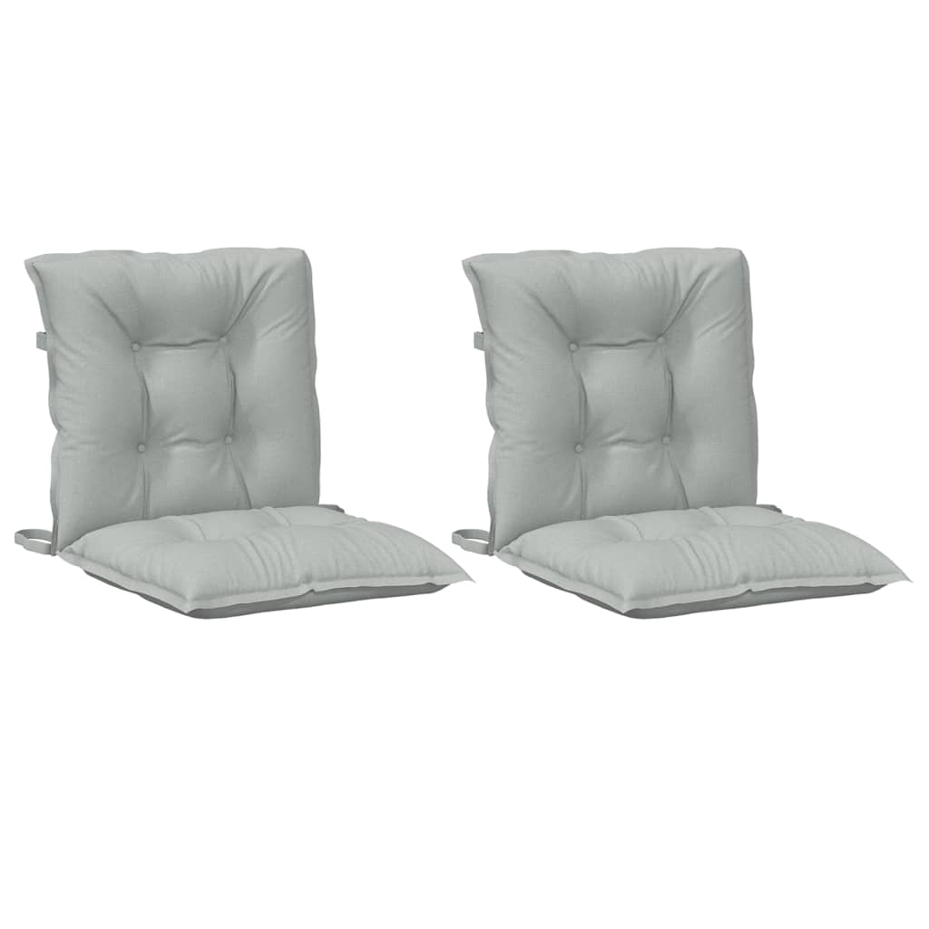 Cuscini Sedia Schiena Bassa 4 pz Grigio MÃ©lange 100x50x7 cm