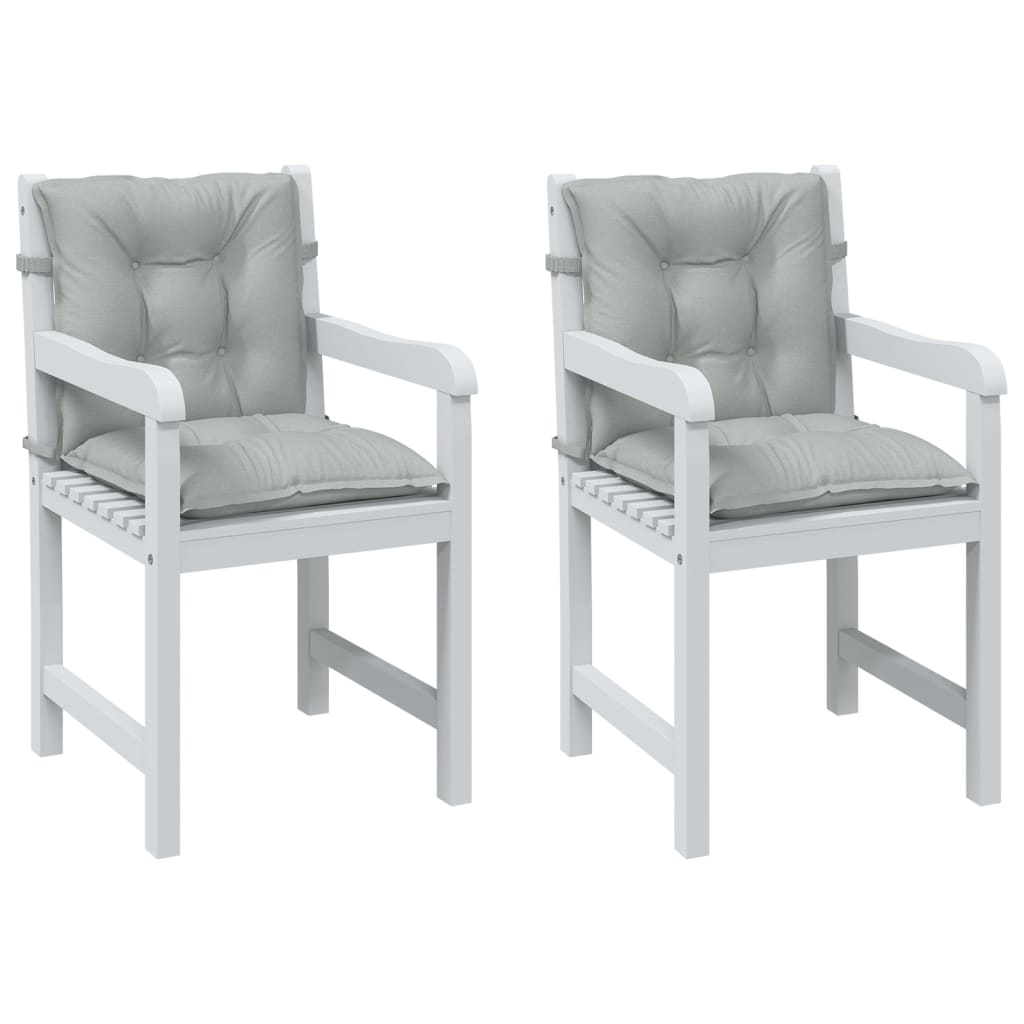 Cuscini Sedia Schiena Bassa 4 pz Grigio MÃ©lange 100x50x7 cm