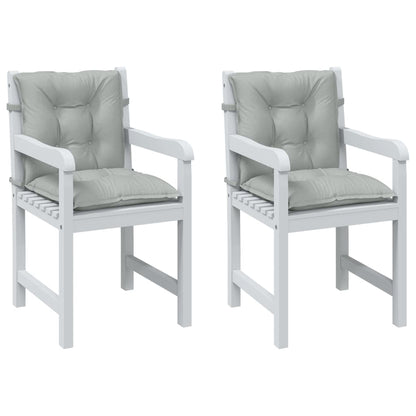 Cuscini Sedia Schiena Bassa 4 pz Grigio MÃ©lange 100x50x7 cm