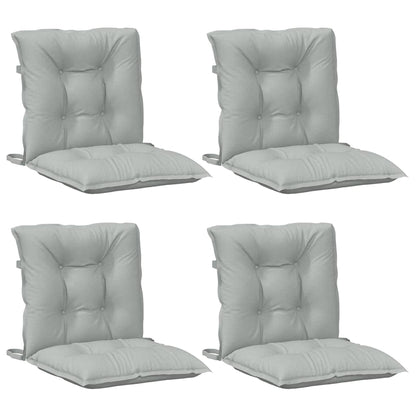Cuscini Sedia Schiena Bassa 4 pz Grigio MÃ©lange 100x50x7 cm