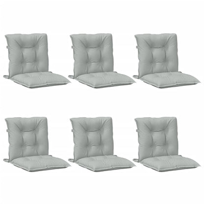 Cuscini Sedia Schiena Bassa 4 pz Grigio MÃ©lange 100x50x7 cm